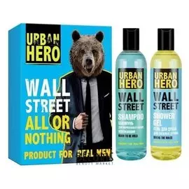 Набор подарочный Urban Hero Wall Street: шампунь для нормальных волос Born TO BE Wild, 230 м