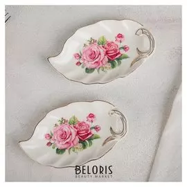 Набор подставок под чайный пакетик «Лист», 2 шт, рисунок