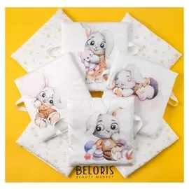 Набор подушек крошка Я "Зайчик алекс" звезды 35*35 см-8 шт, сатин