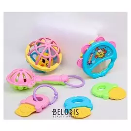 Набор погремушек «Собери меня», с эластичными деталями, 7 шт