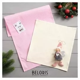 Набор полотенец Lovelife «Фея» вафля 35х60 см, махра 30х30 см + игрушка