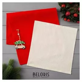 Набор полотенец Lovelife "Новогоднее чудо" (Вид 3) : вафля 35*60 см, махра 30*30 см + игрушка 516310