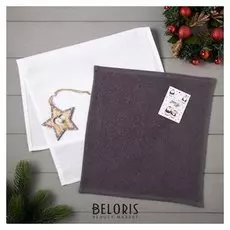 Набор полотенец Lovelife «Новогодняя звезда» : вафля 35х60 см, махра 30х30 см + игрушка