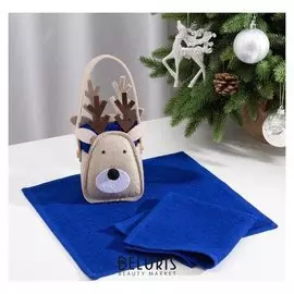 Набор полотенец в корзинке этель «Олень» 30х30 см- 2 шт