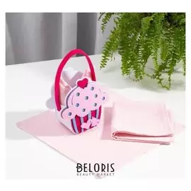 Набор полотенец в корзинке этель «Сладкоежка» 30х30 см - 2 шт