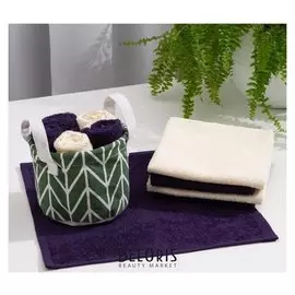 Набор полотенец в корзинке этель трапеция 30х30 см-5 шт