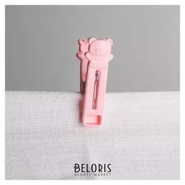 Набор прищепок бельевых "Мишки", 6 см,16 шт, пластик