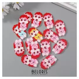 Набор пуговиц декоративных дерево "Ёжик" набор 15 шт 3,2х1,8 см