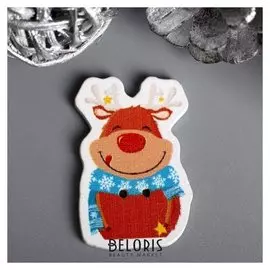 Набор пуговиц для творчества дерево "Довольный олень" набор 14 шт 3,3х2,3 см