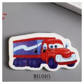 Набор пуговиц для творчества дерево "Грузовик с глазками" набор 15 шт 3,7х2,1 см