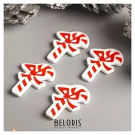 Набор пуговиц для творчества дерево "Леденец с ленточкой" набор 15 шт 3,4х2,6 см