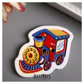 Набор пуговиц для творчества дерево "Яркий паровозик" набор 15 шт 2,6х3 см