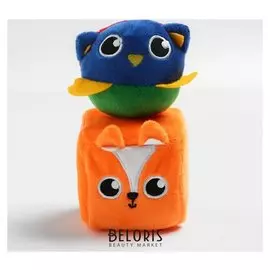 Набор развивающих игрушек, 2 предмета: кубик Лисичка, мячик Совушка