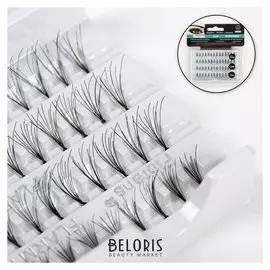 Набор ресниц для наращивания, пучки, 8, 12, 14 мм, 56 пучков, цвет чёрный