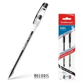 Набор ручек гелевых 2 штуки G-point, узел-игла 0.38 мм, чернила чёрные