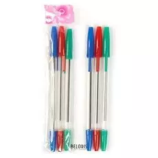 Набор ручек шариковых, 3 цвета