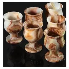 Набор рюмок «Грация», 6 шт 5х7,5 см, оникс