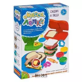 Набор с массой для лепки "Сэндвич и пицца"