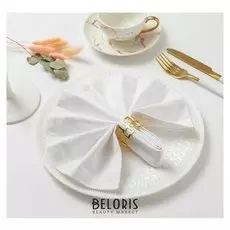 Набор салфеток этель 40*40 см- 2 шт, цв. белый, 100% хлопок, саржа, 250гр/м2