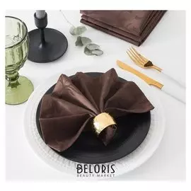 Набор салфеток с ГМО «Этель», размер вензель 32х32 см - 4 шт, цвет шоколад