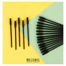 Набор щёточек для ресниц «Пышная», 10,5 см, 20 шт, цвет чёрный