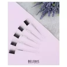 Набор щёточек-расчёсок для бровей ресниц, 5 шт, 9,3 см, цвет прозрачный