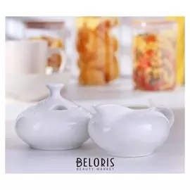 Набор сервировочный, 2 шт: сахарница 250 мл, молочник 250 мл