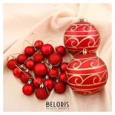 Набор шаров пластик 47 шт "Торжество" красный