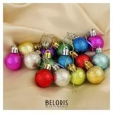 Набор шаров пластик D-3 см, 15 шт "Крапинка"