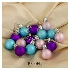 Набор шаров пластик D-3 см, 15 шт "Жемчуные"