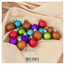 Набор шаров пластик D-4 см, 17 шт "Ёлочка малышка"