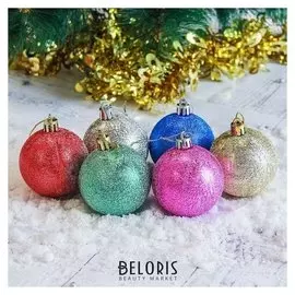 Набор шаров пластик D-6 см, 6 шт "Серена"