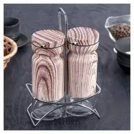 Набор соусников 320 мл "Валентино", 2 шт, на подставке