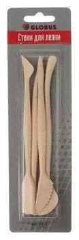 Набор стеков для лепки Globus, большой, 4 шт., профессиональные, пластиковые