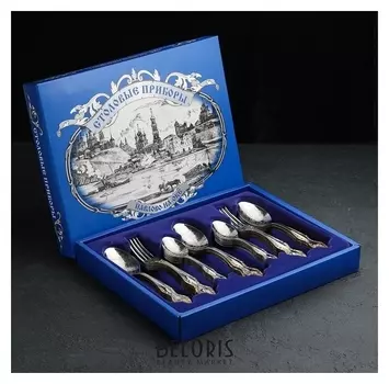 Набор столовых приборов «Тройка», 36 предметов, декоративная коробка