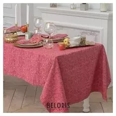 Набор столовый "Этель" огурцы (Вид2), цв. бордо (скатерть 135х280, салф. 40х40 - 10 шт.), хл с вмго