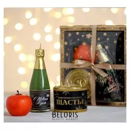 Набор свечей «Теплых воспоминаний в новом году», 14,8 х 5,5 х 16,3 см