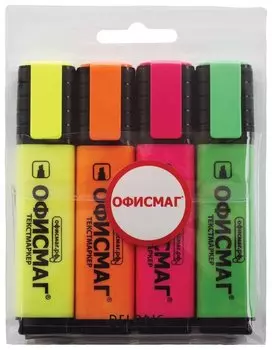 Набор текстовыделителей, 4 цвета