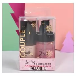 Набор: тональный крем (Оттенок розово-бежевый) и праймер-фиксатор для макияжа Flamazing!