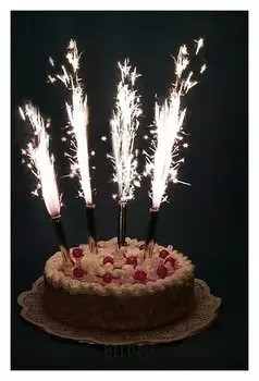 Набор тортовых свечей "Фонтаны" 12,5см. (4 шт.)