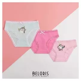 Набор трусов для девочки 3 шт. Kaftan "Happy" р.30 (98-104)