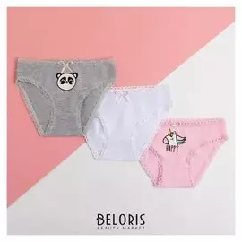 Набор трусов для девочки 3 шт. Kaftan "Pretty" р.30 (98-104)