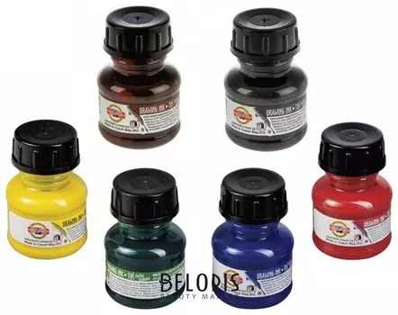 Набор туши цветной Koh-I-Noor 6 шт