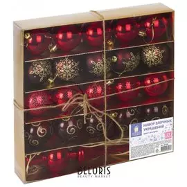 Набор украшений для ели ЗОЛОТАЯ СКАЗКА, 21 предмет, пластик