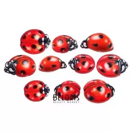 Набор украшений на скотче "Божьи коровки" глиттер, 10 шт., 13 х 15 см