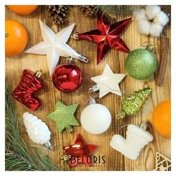 Набор украшений пластик 22 шт "Звёздный салют"