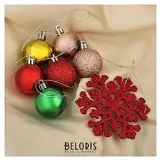 Набор украшений пластик 40 шт "Снежинка"