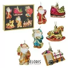 Набор украшений пластик 6 шт "Новогоднее"