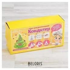 Набор юного кулинара «Создай тортик. башенки-зеленые» 6 нас для массы, декор, 2 шт. по 15 мл