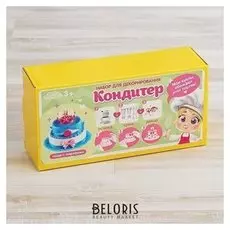 Набор юного кулинара «Создай тортик. Шар с жирафом» 6 насадок для массы, декор, 2 шт. по 15 мл